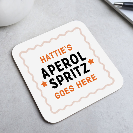 Personalised Aperol Spritz Coaster