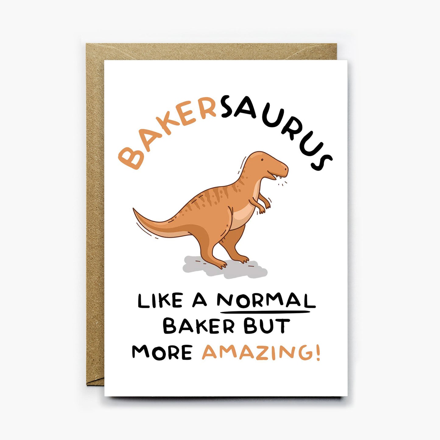 Baker Dinosaur Card