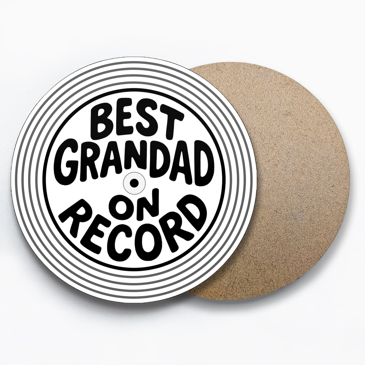 Best Grandad On Record Coaster