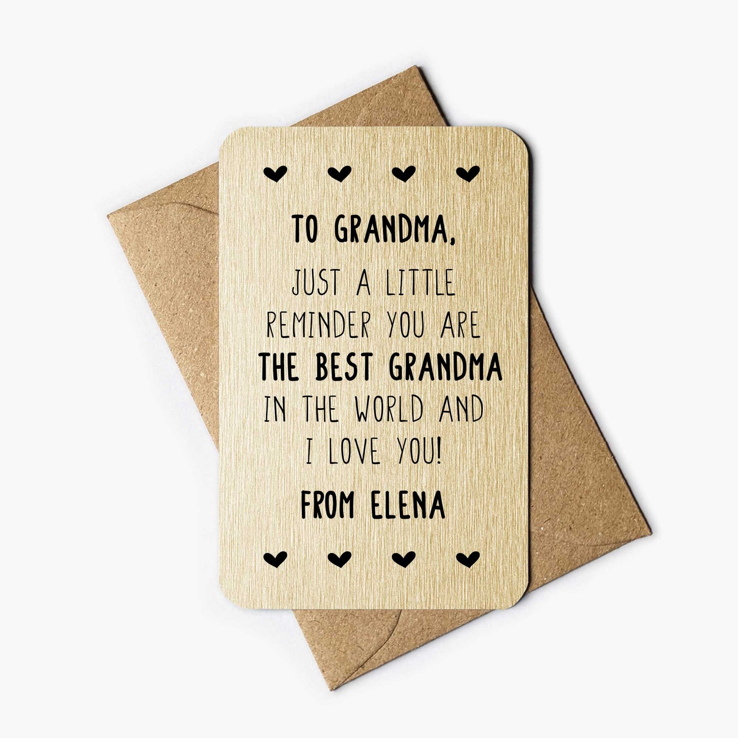 Personalised Best Grandma Wallet Card