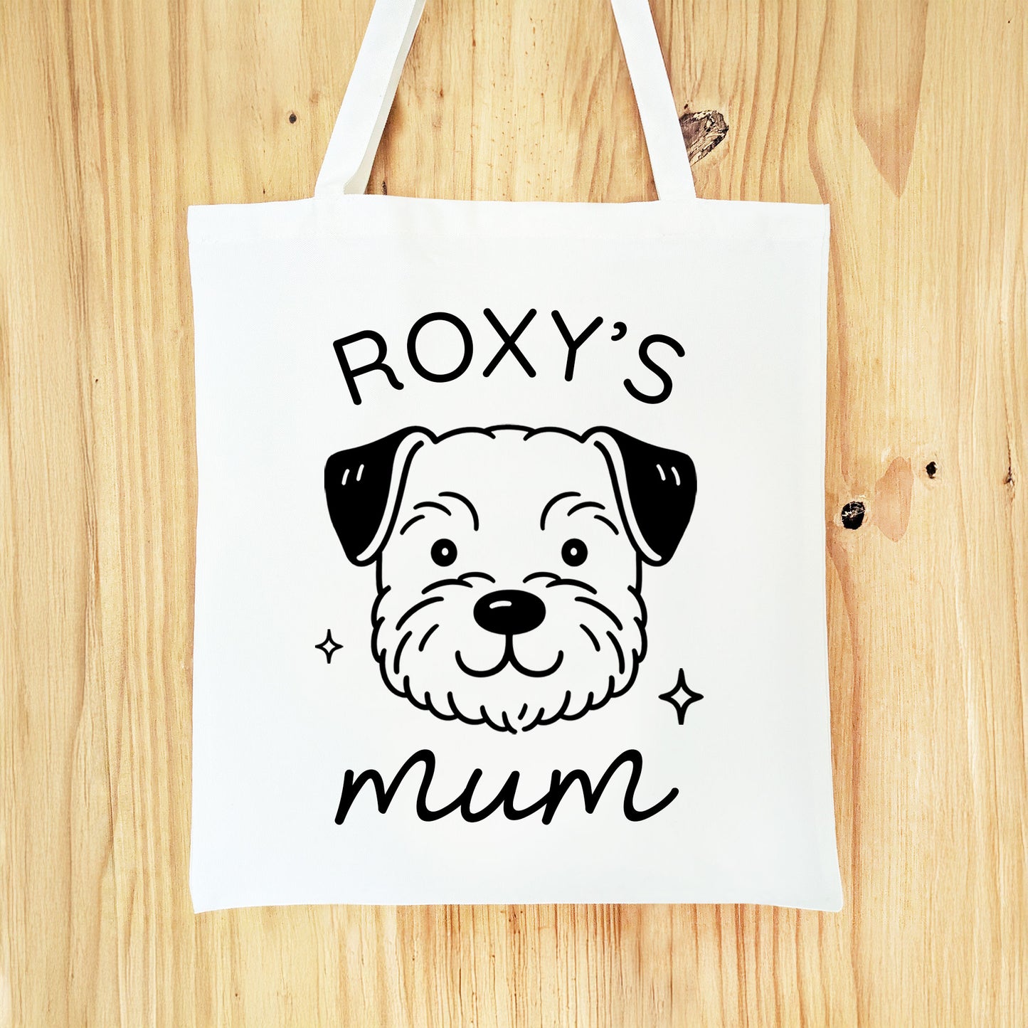 Personalised Border Terrier Mum Tote Bag
