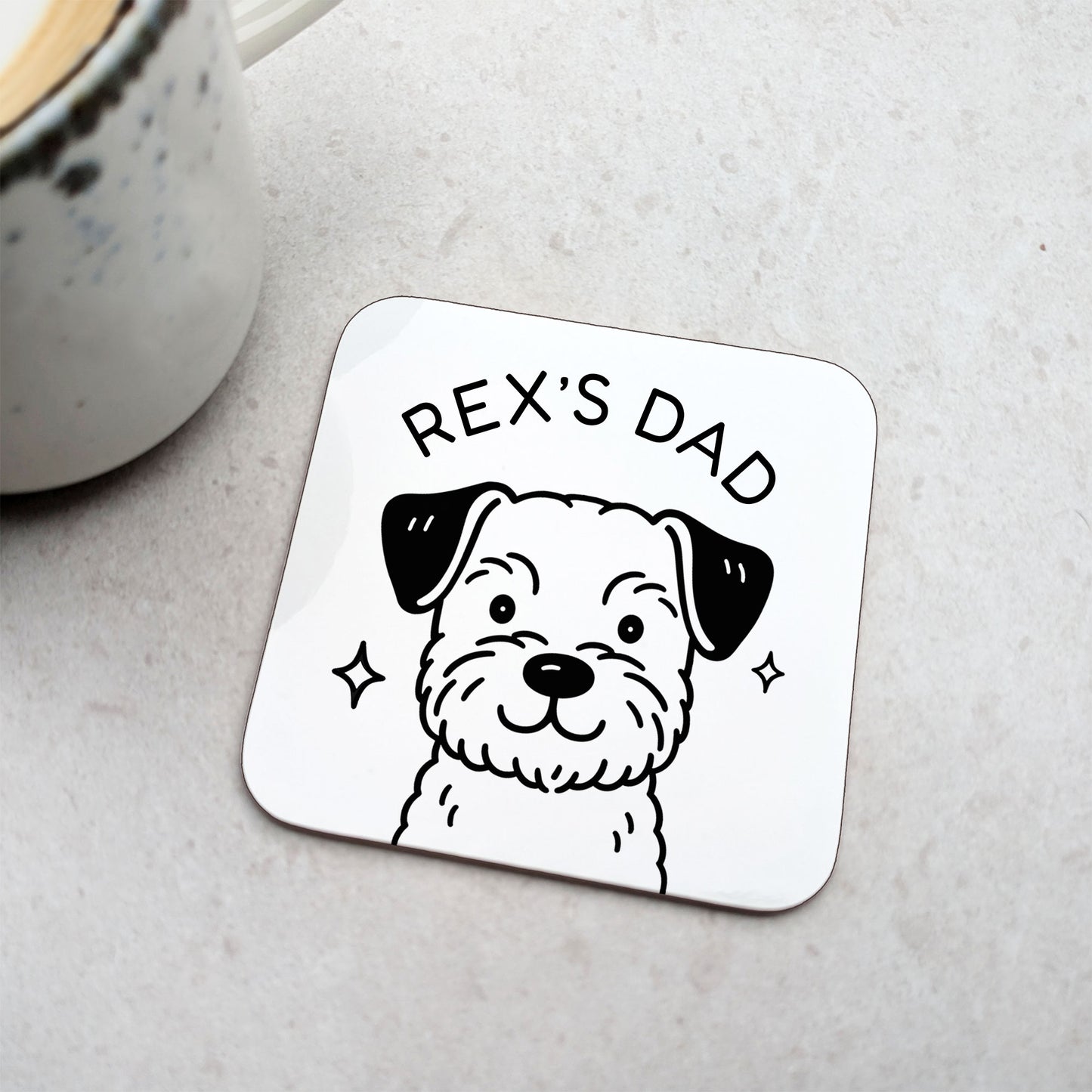 Personalised Border Terrier Coaster