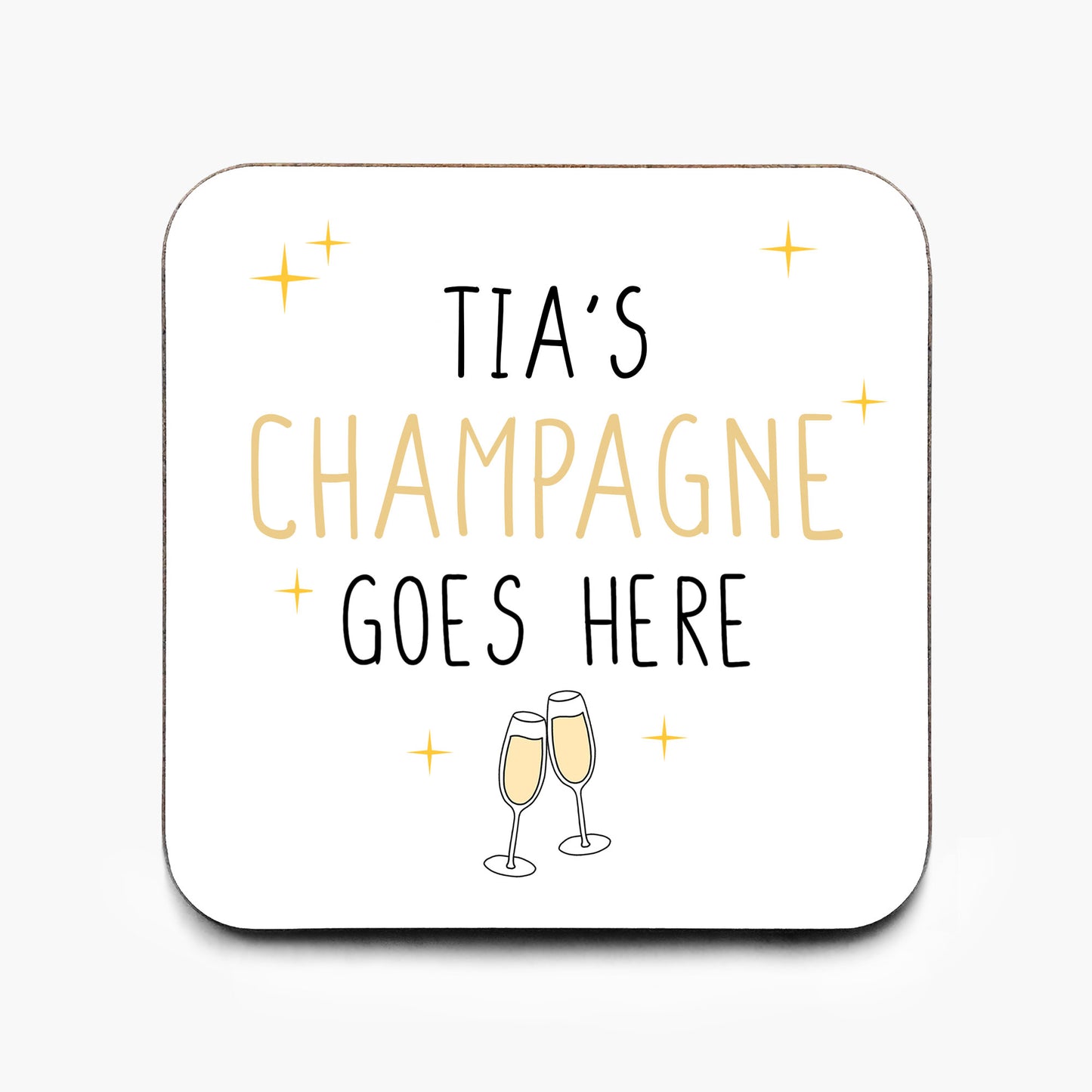 Personalised Champagne Coaster