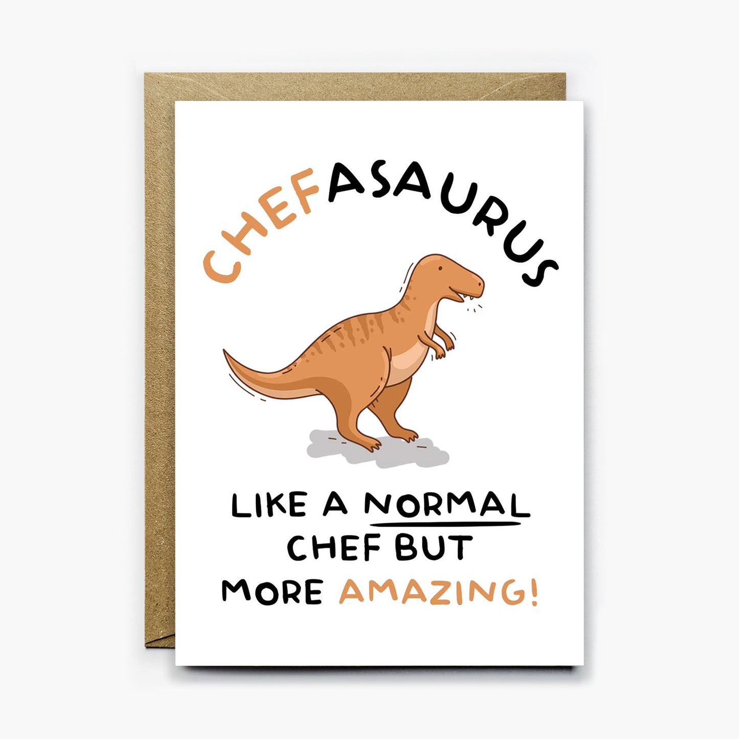 Chef Dinosaur Card