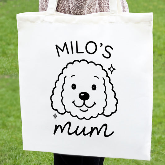 Personalised Dog Mum Tote Bag