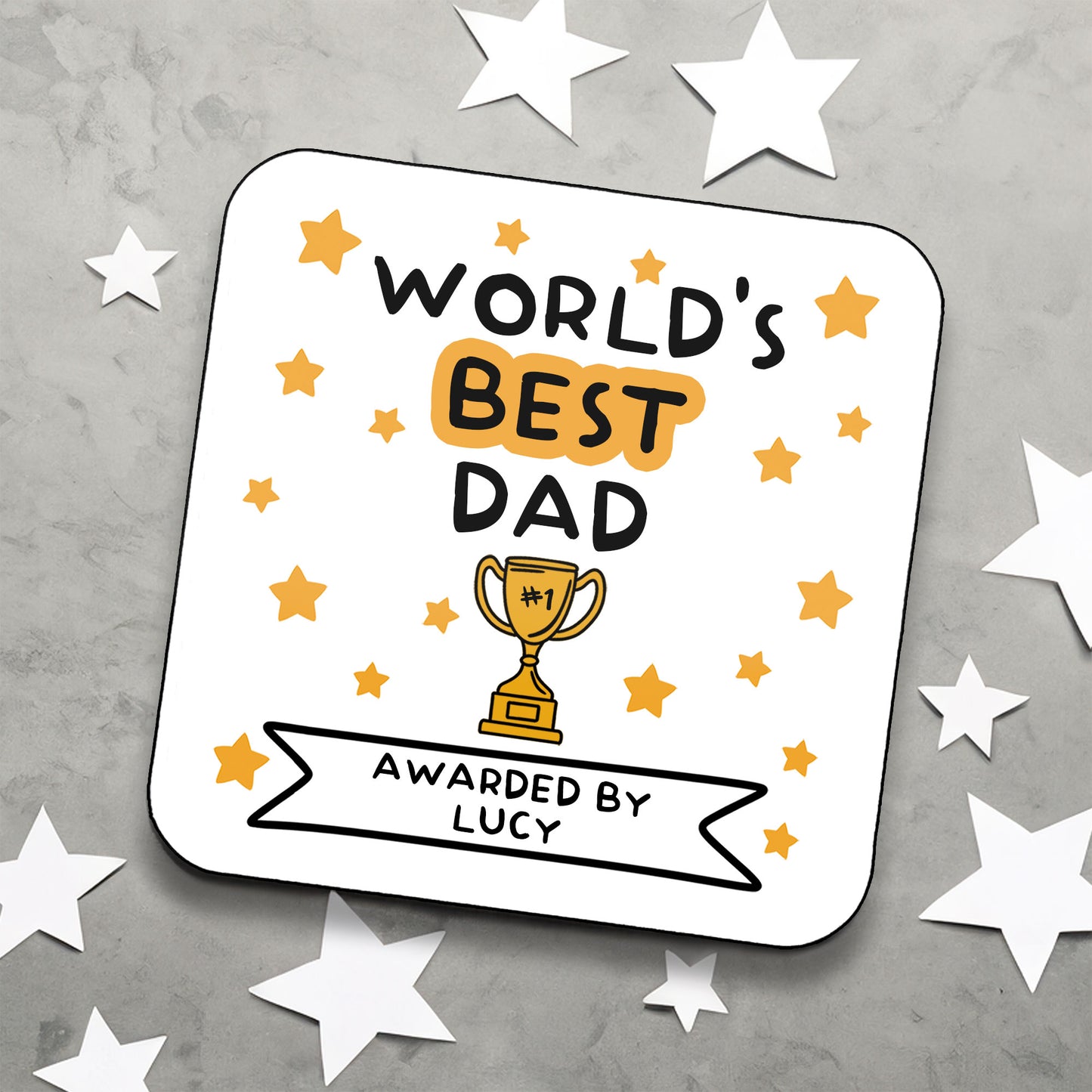Personalised World's Best Daddy Coaster