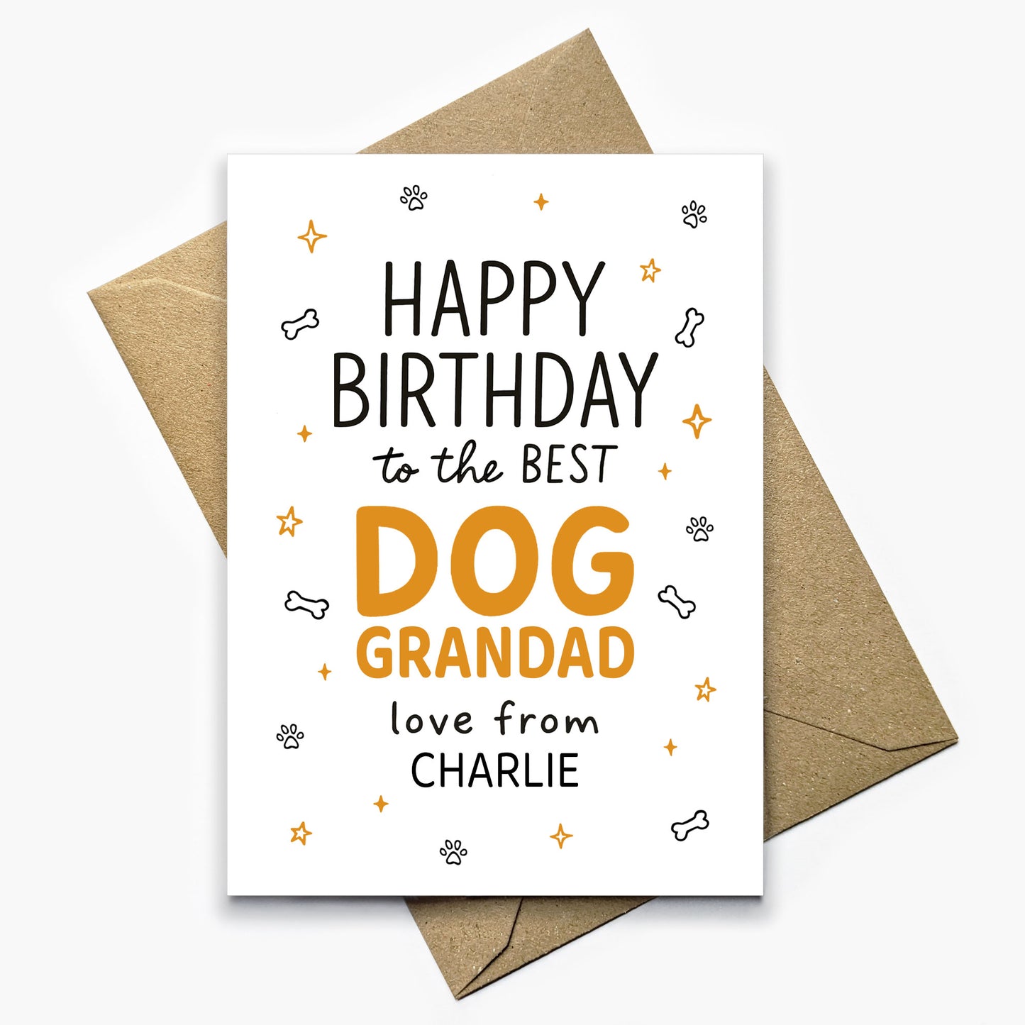 Personalised Birthday Card For Dog Grandad