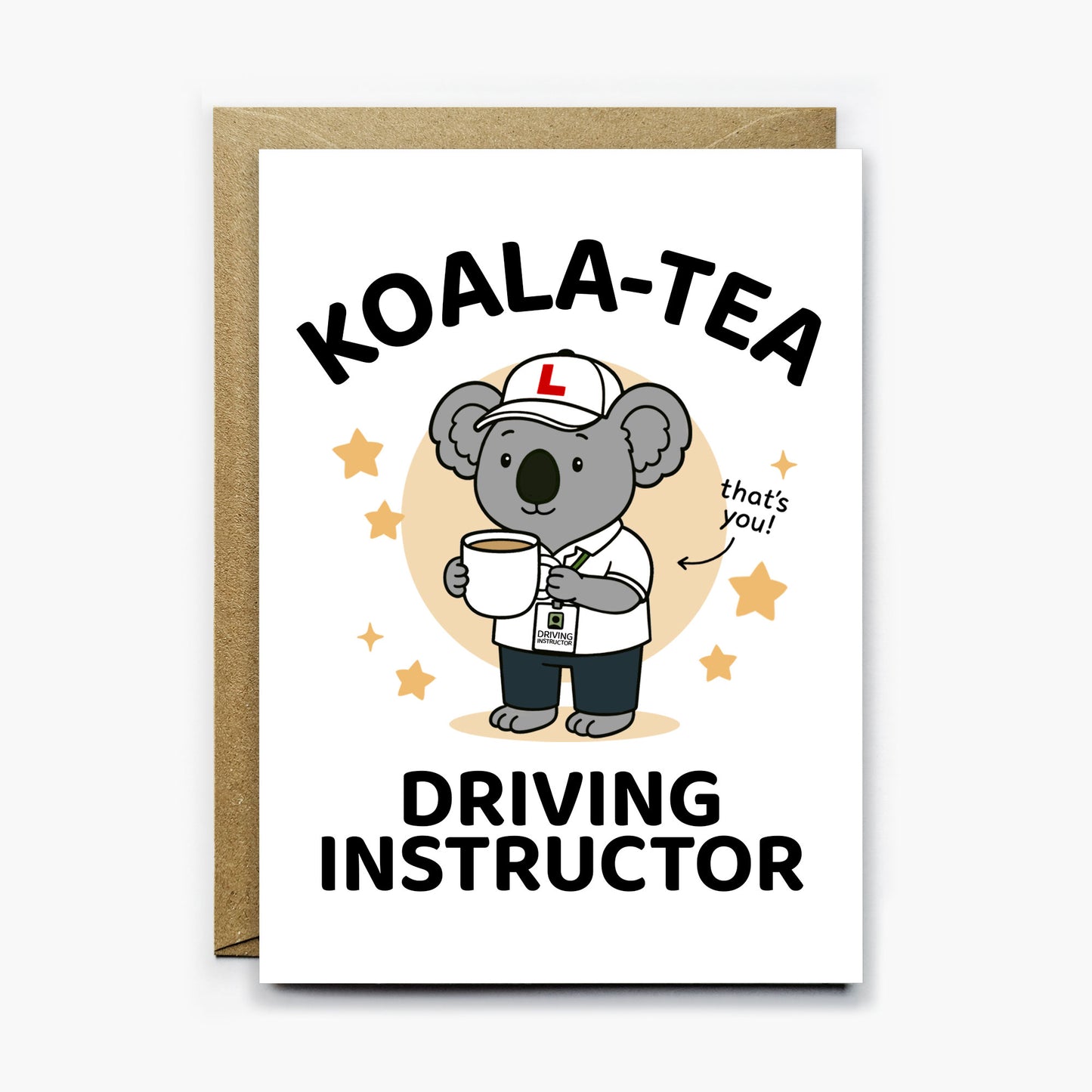 Koala Tea Driving Instructor Card