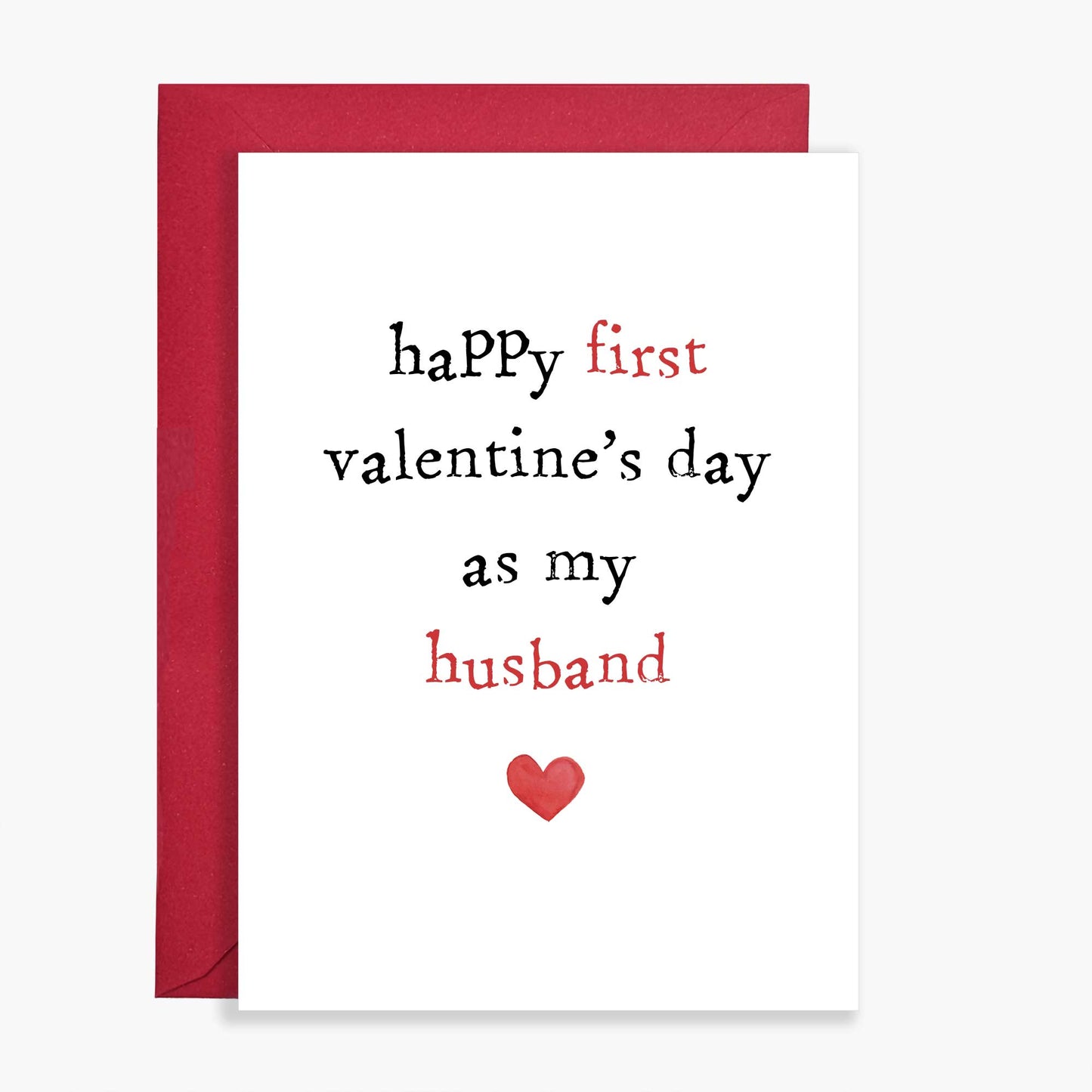 First Valentine's Day As My Husband Card