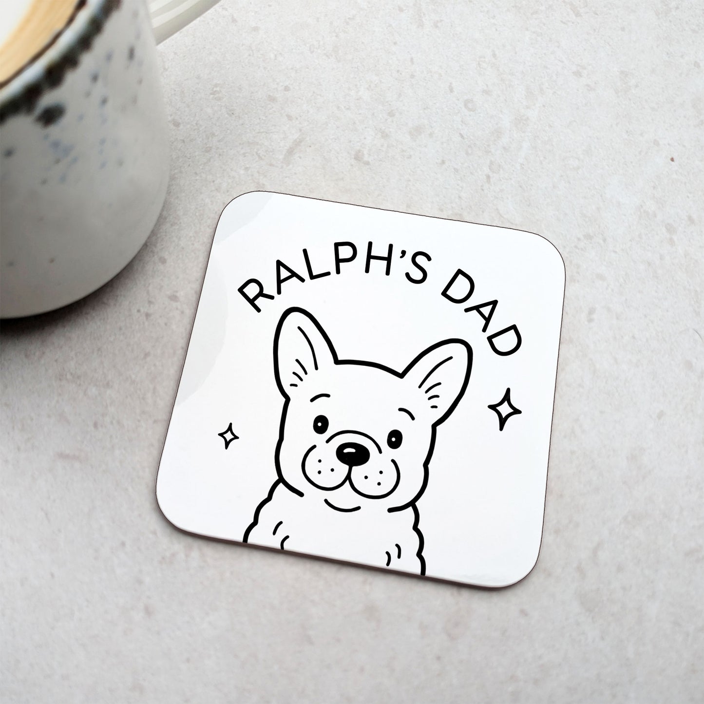 Personalised French Bulldog Coaster