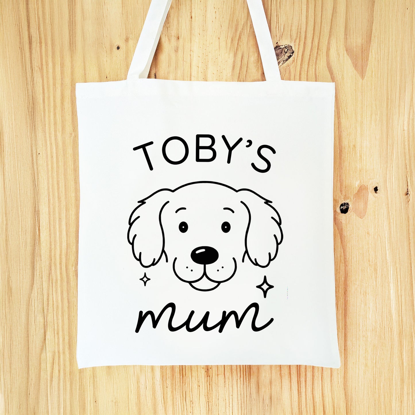 Personalised Golden Retriever Mum Tote Bag