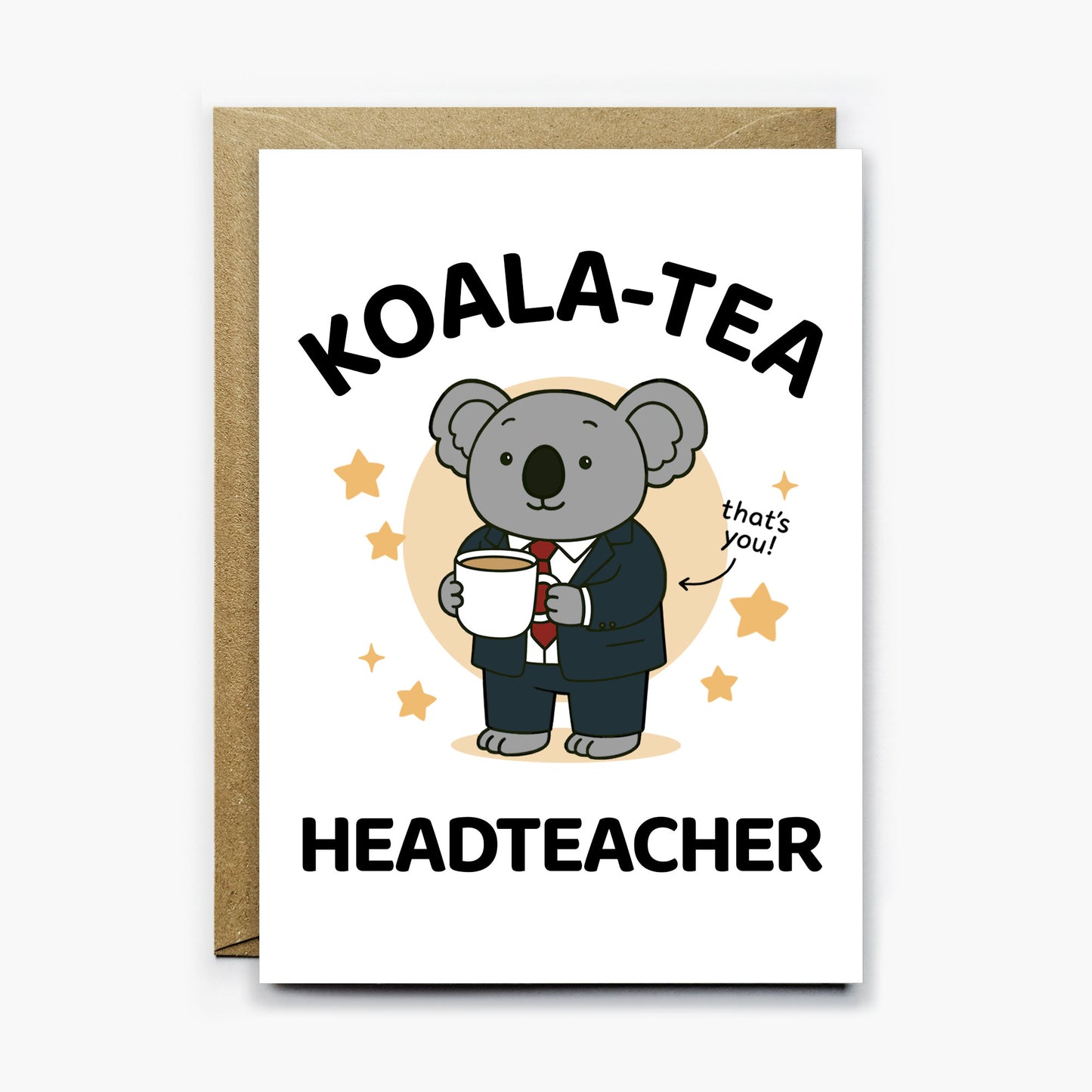 Koala Tea Headteacher Card