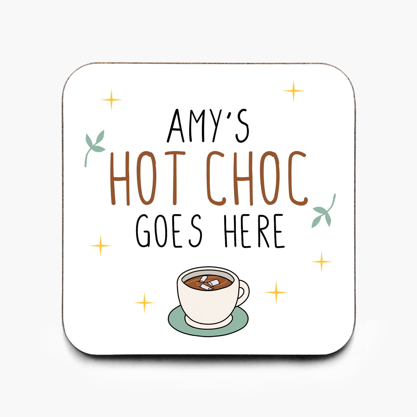 Personalised Hot Chocolate Coaster