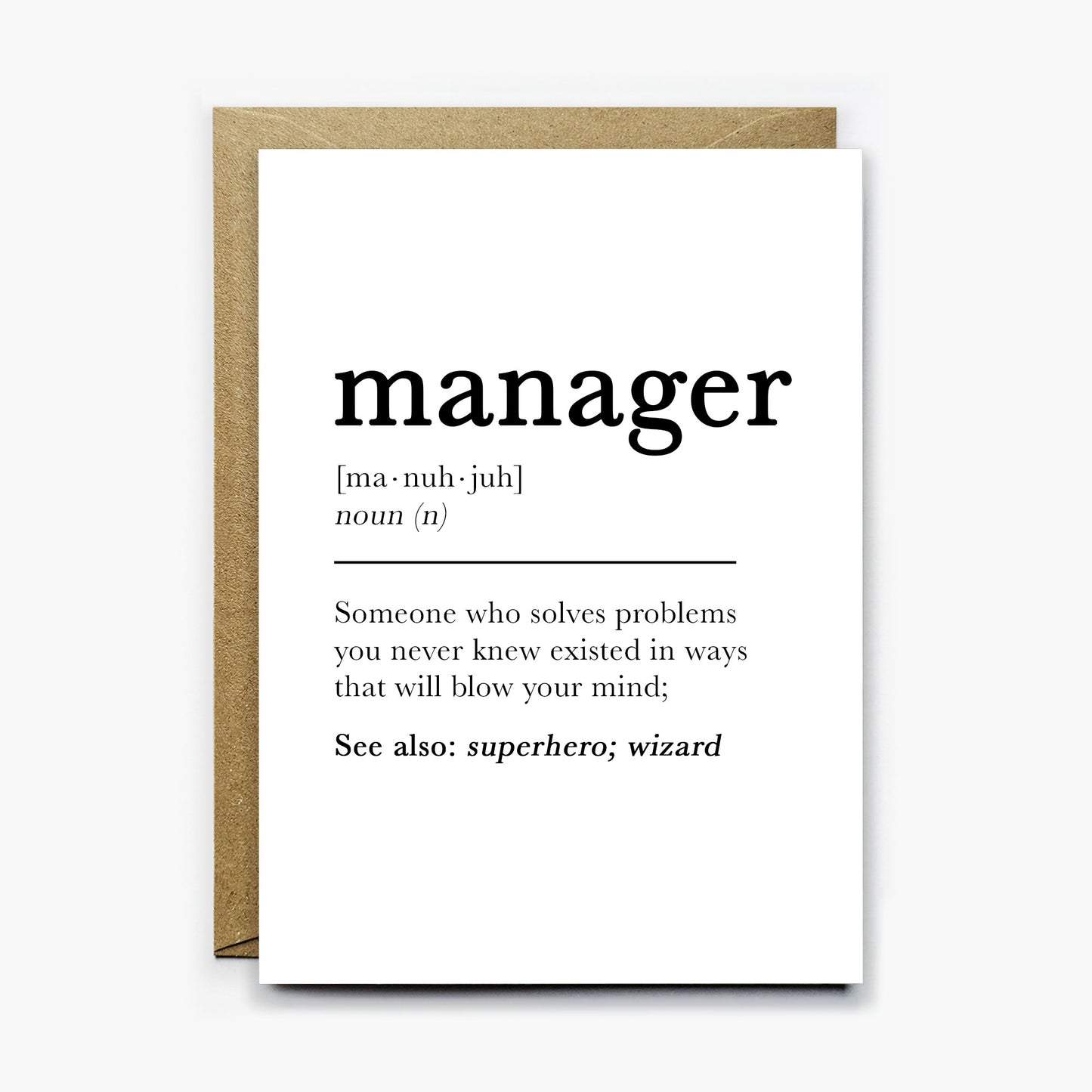 Manager Definition Card