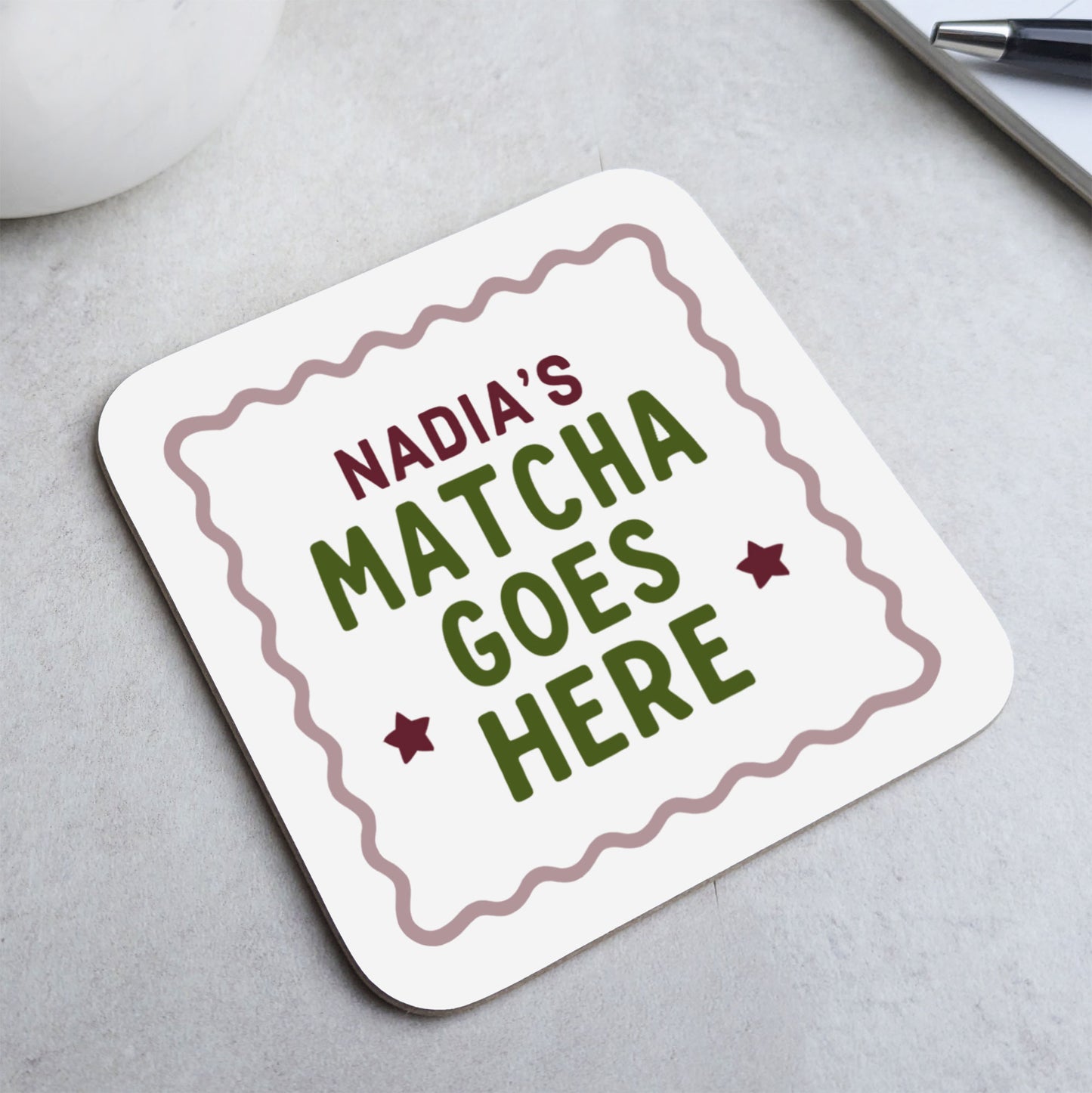 Personalised Matcha Coaster