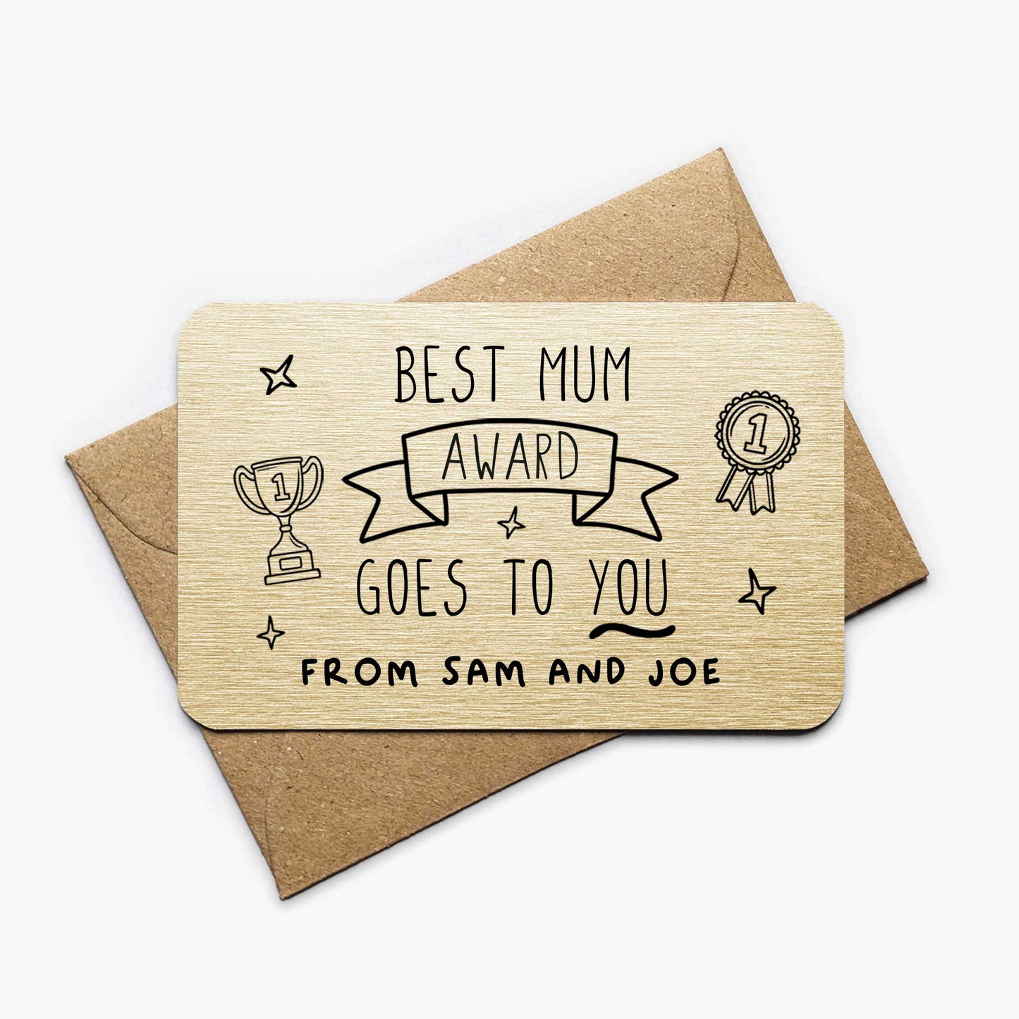 Personalised Mum Award Wallet Card