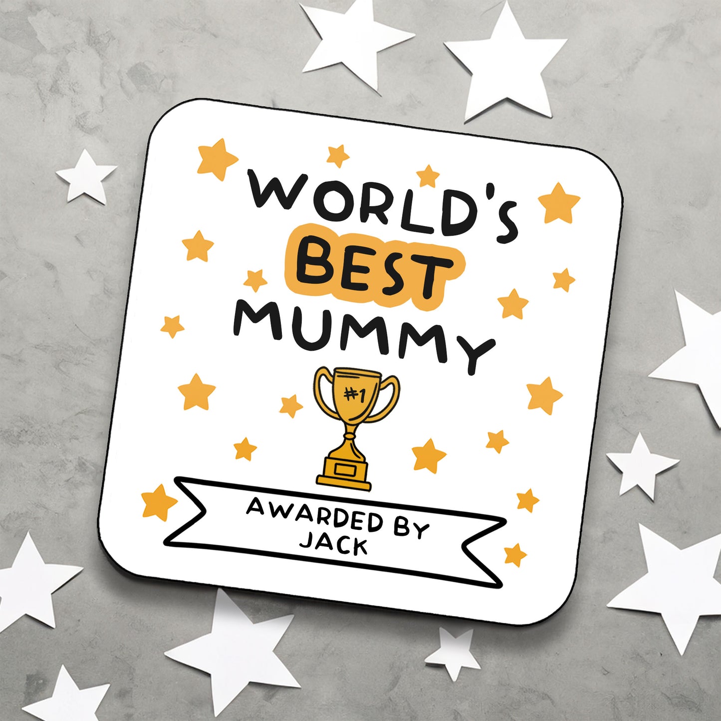 Personalised World's Best Mummy Coaster