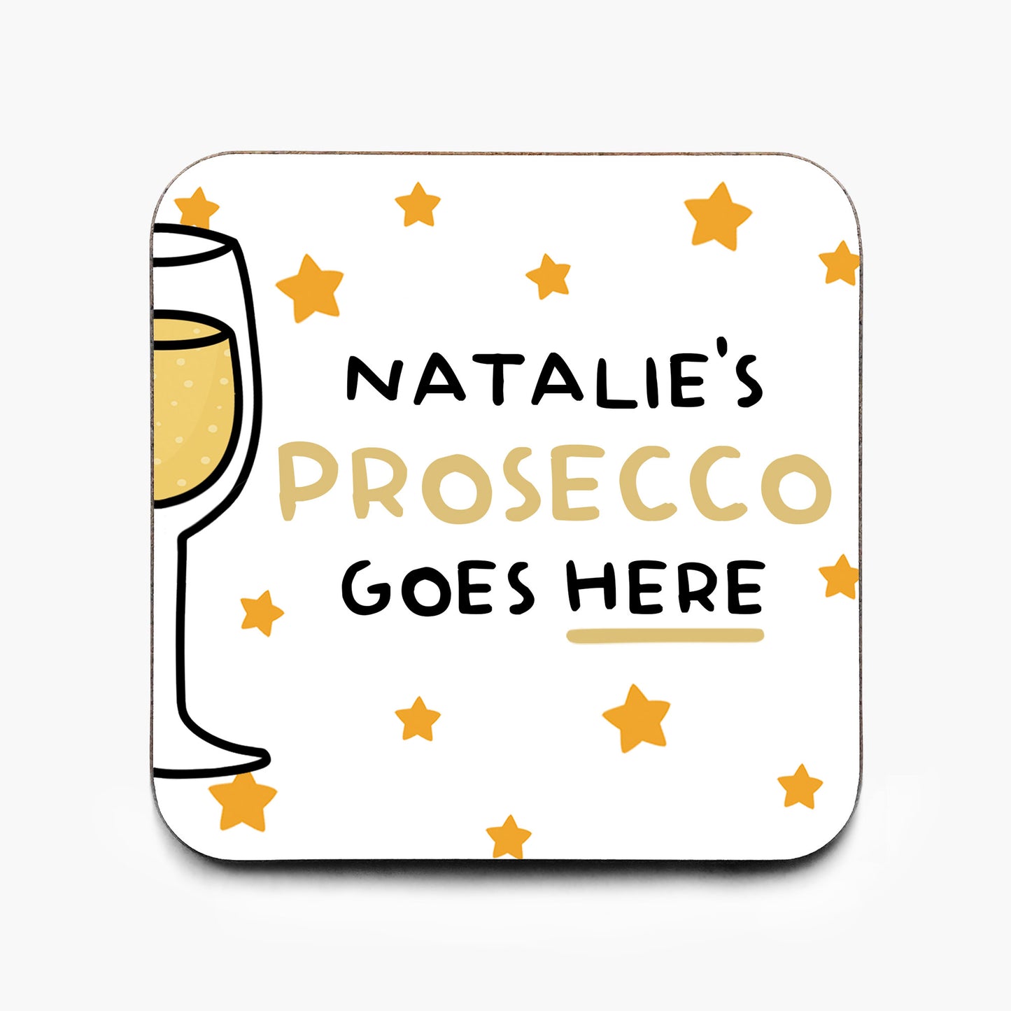 Personalised Prosecco Coaster