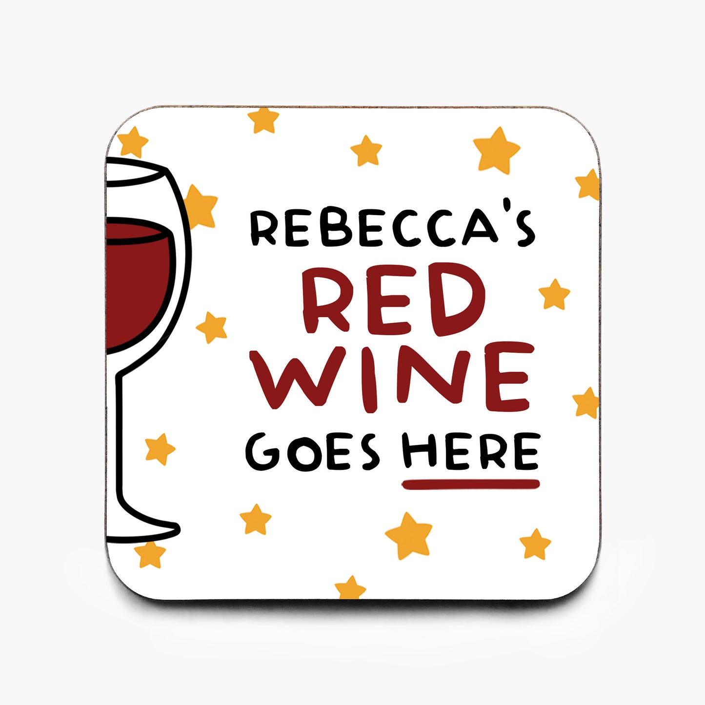 Personalised Red Wine Coaster