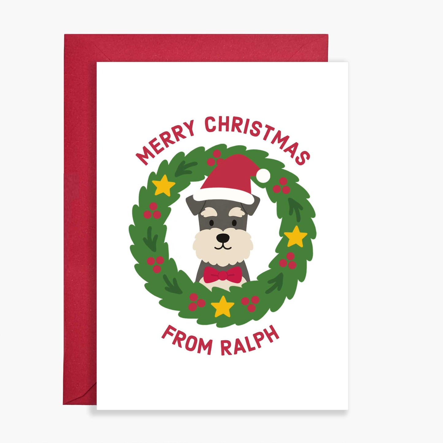 Personalised Schnauzer Christmas Card