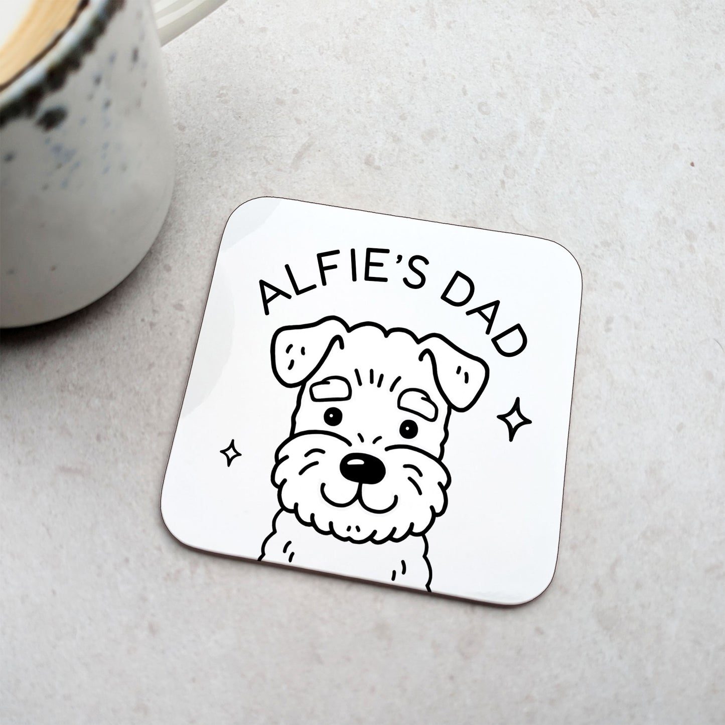Personalised Schnauzer Coaster