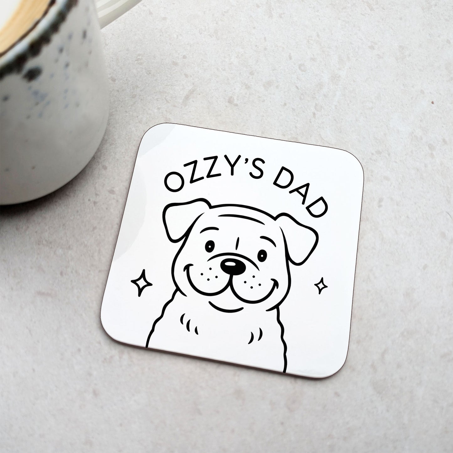 Personalised Staffordshire Bull Terrier Coaster