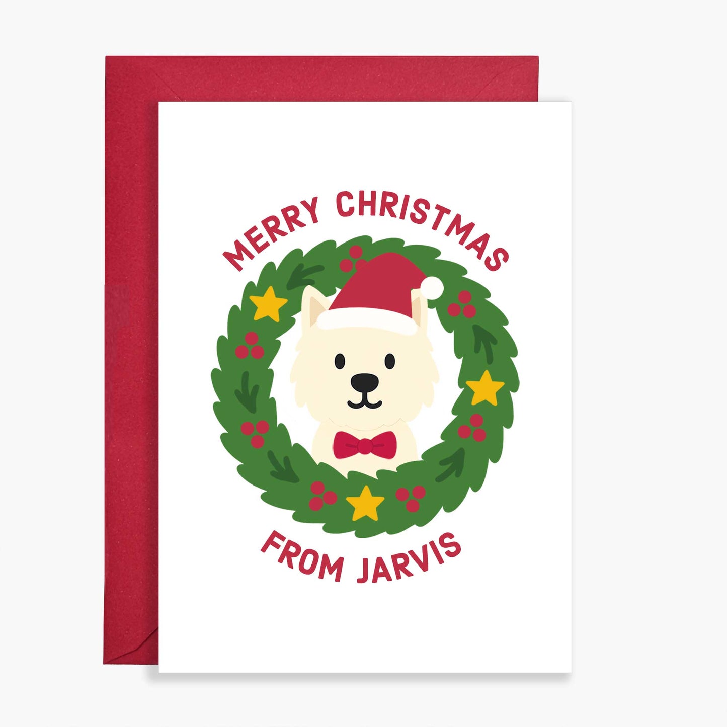 Personalised Westie Christmas Card