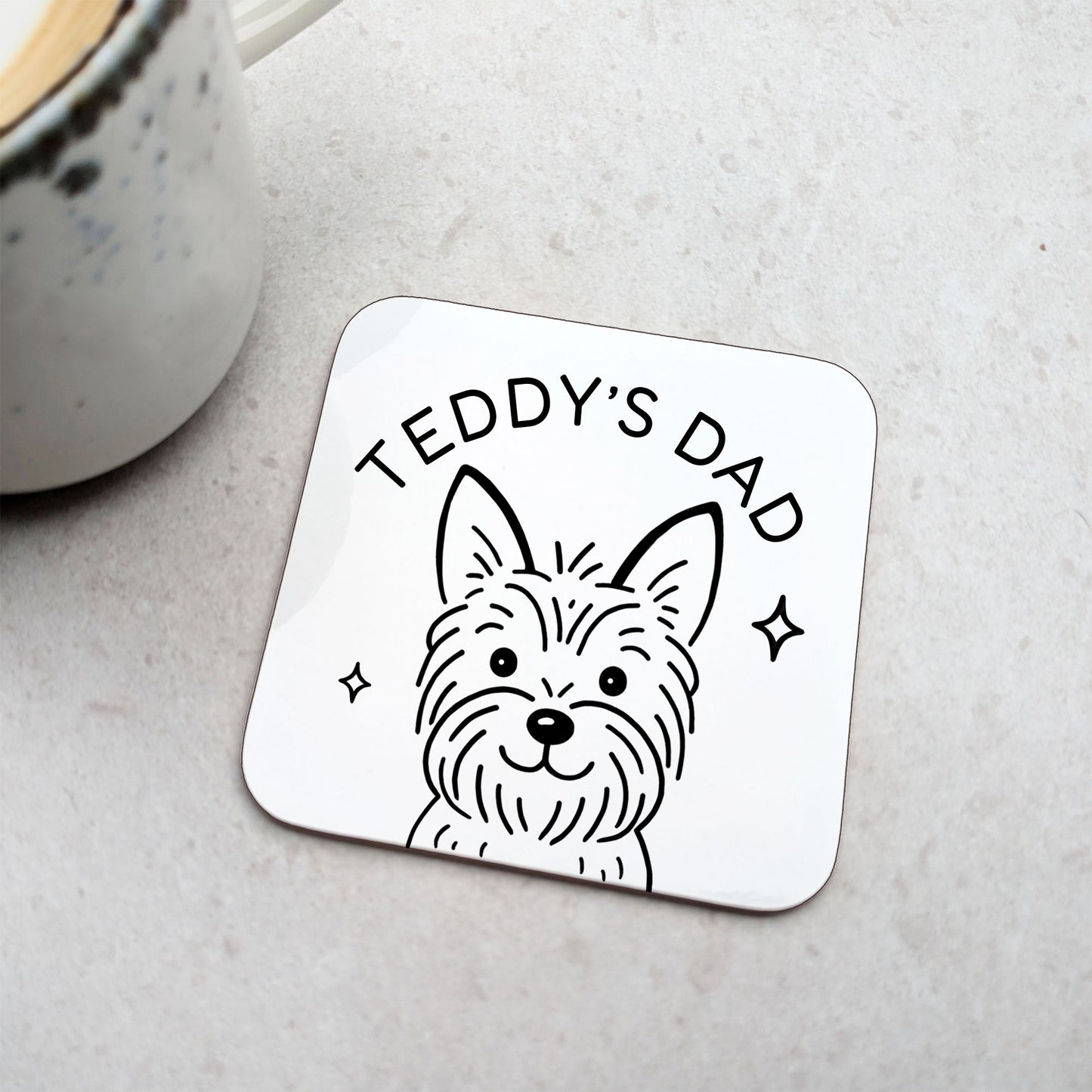 Personalised Yorkie Coaster