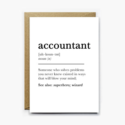 Accountant Definition Card