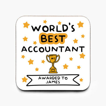 Personalised World's Best Accountant Coaster