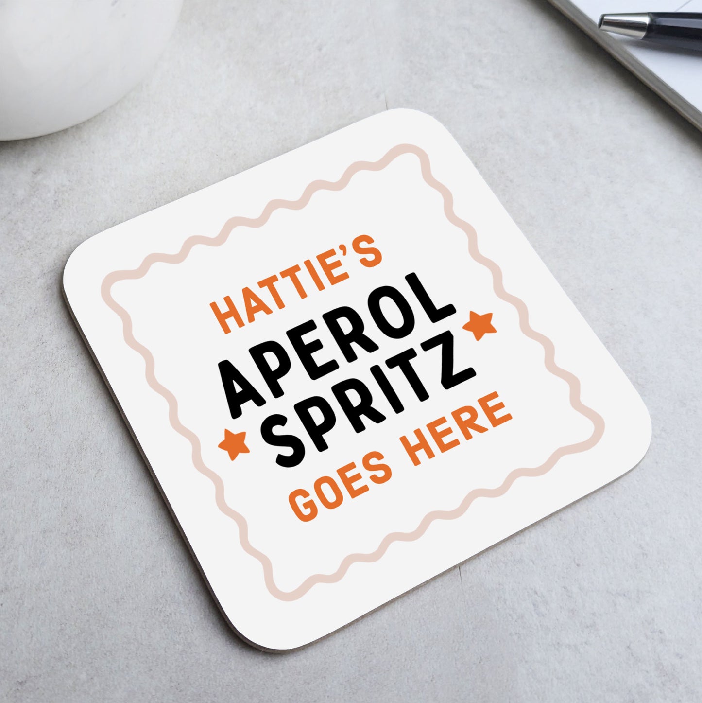 Personalised Aperol Spritz Coaster
