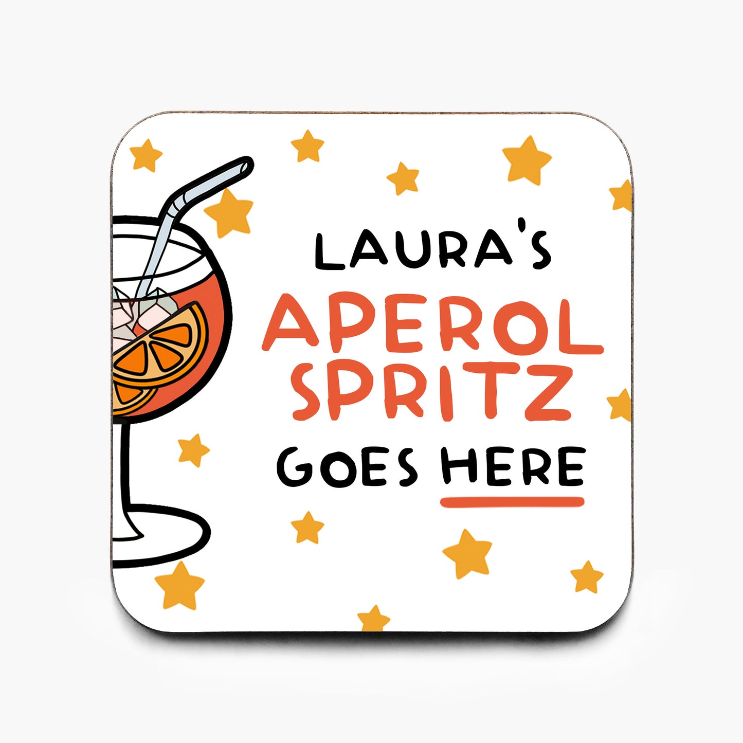 Personalised Aperol Spritz Coaster