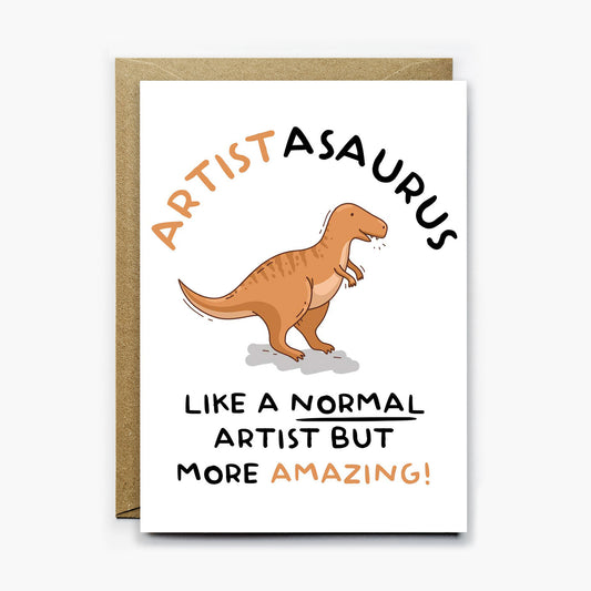 Artist Dinosaur Card