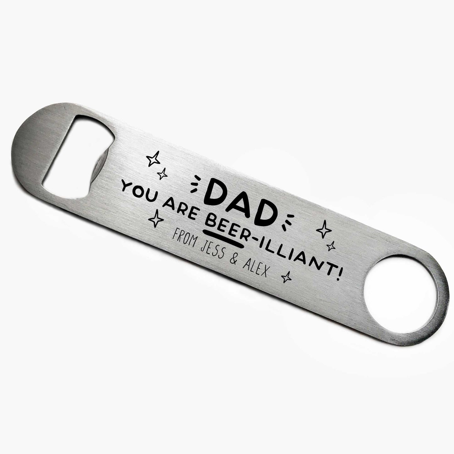 Personalised Beer-illiant Dad Bottle Opener