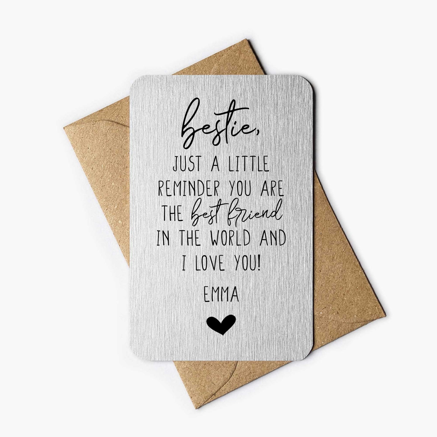 Personalised Best Friend Wallet Card