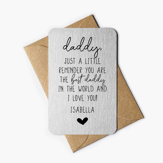 Personalised Best Daddy Wallet Card