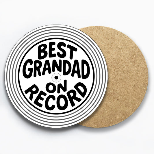 Best Grandad On Record Coaster