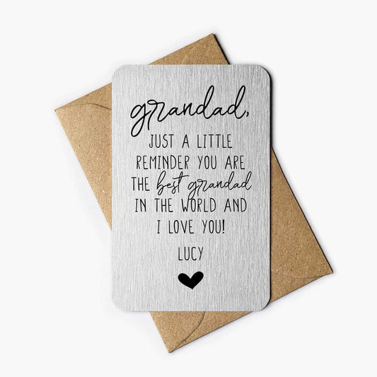Personalised Best Grandad Wallet Card