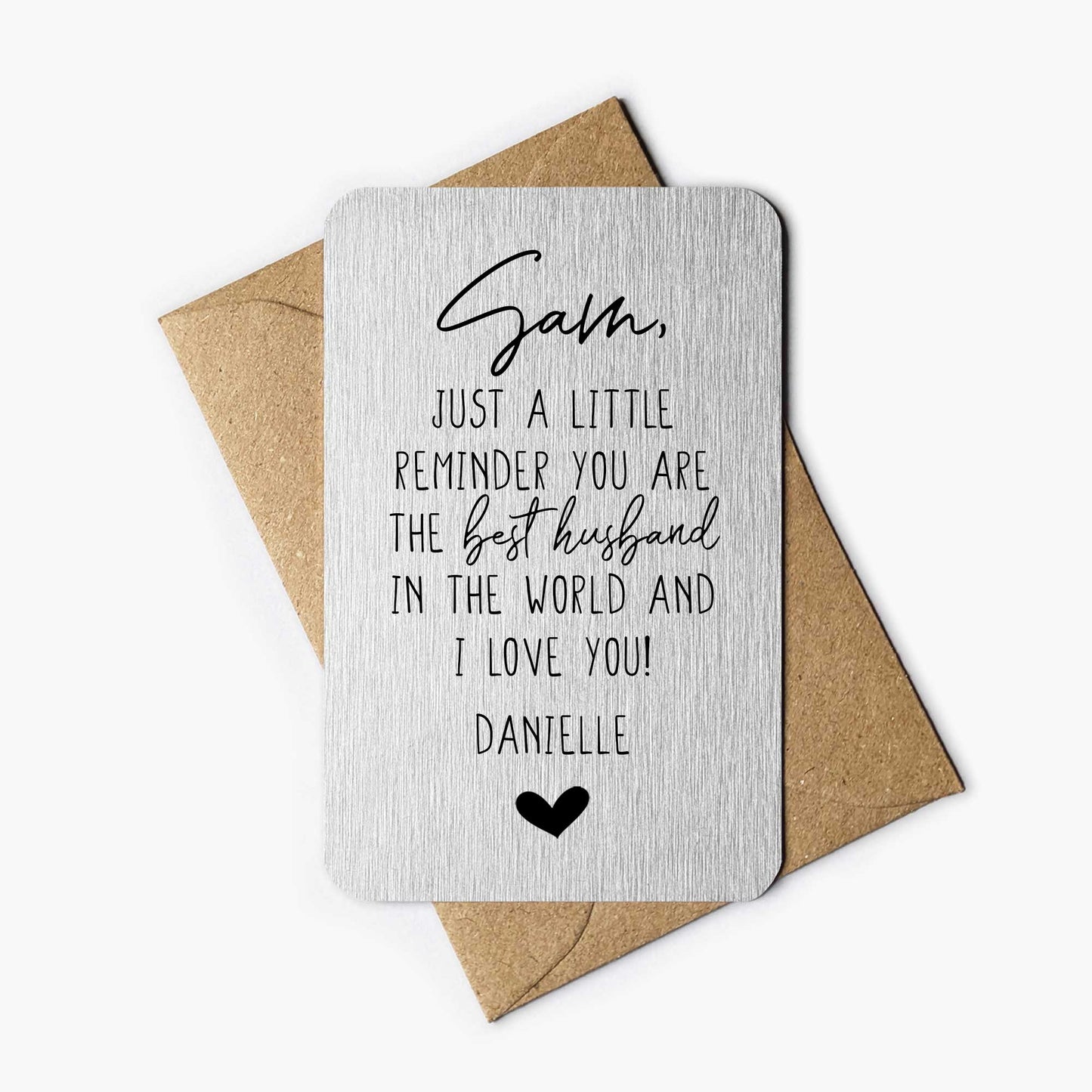 Personalised Best Husband Wallet Card