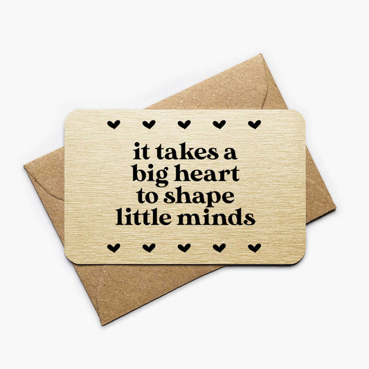 Personalised Teacher Appreciation Wallet Card