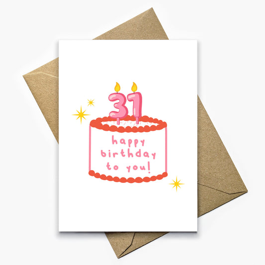 Personalised Birthday Cake Candles Card