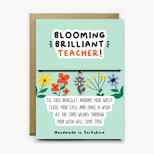 Blooming Brilliant Teacher Wish Bracelet