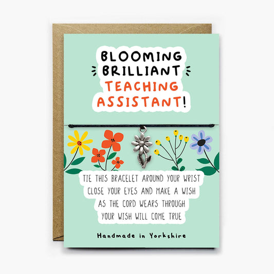 Blooming Brilliant Teaching Assistant Wish Bracelet