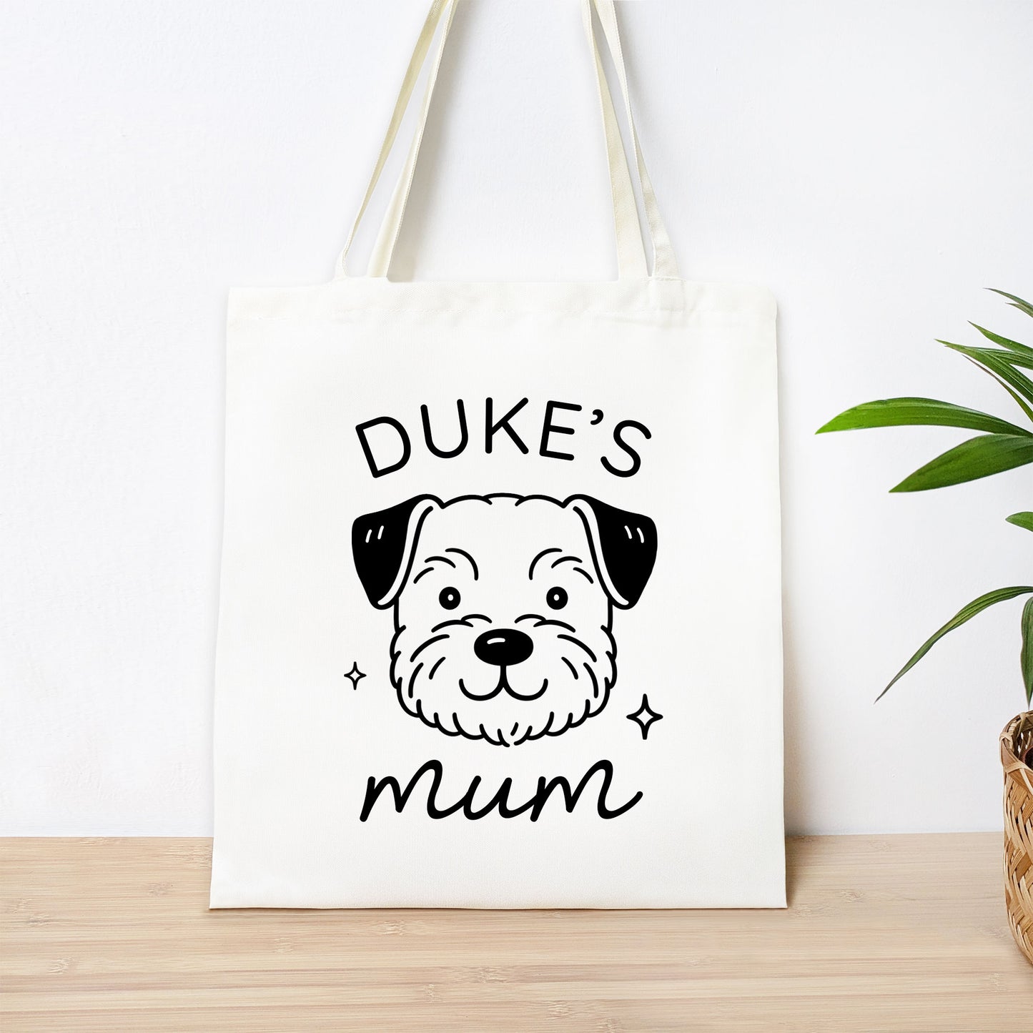 Personalised Border Terrier Mum Tote Bag