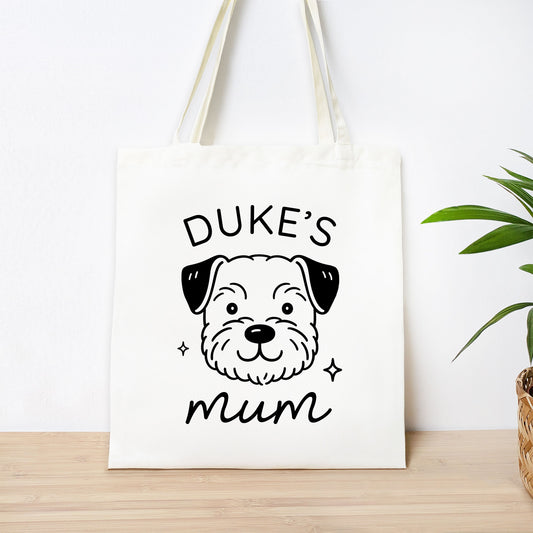Personalised Border Terrier Mum Tote Bag