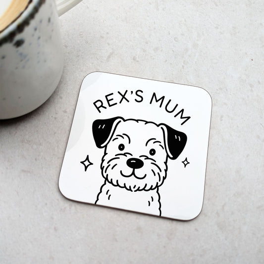Personalised Border Terrier Coaster