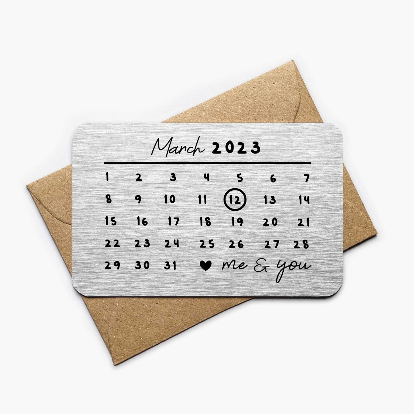 Personalised Anniversary 'Me & You' Wallet Card