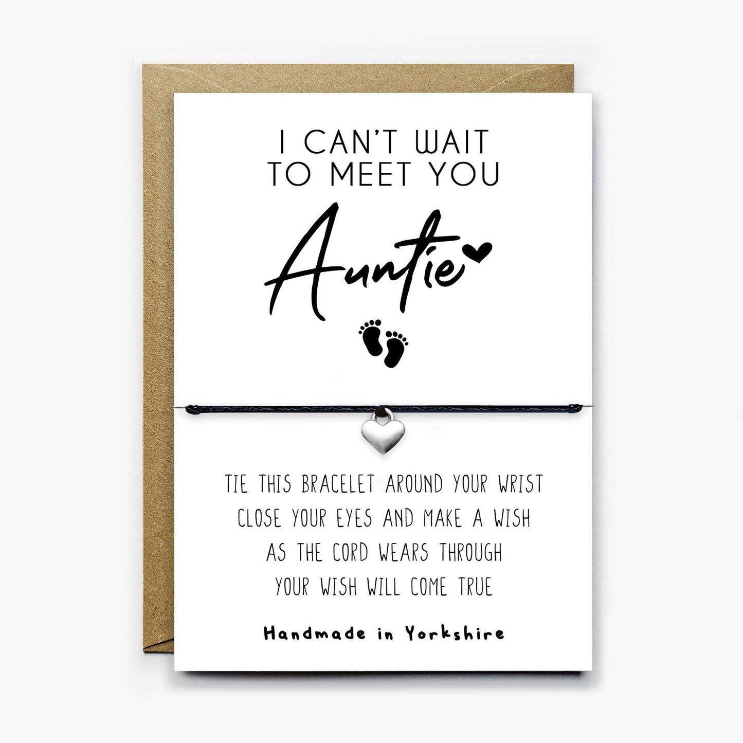 Can't Wait To Meet You Auntie Wish Bracelet