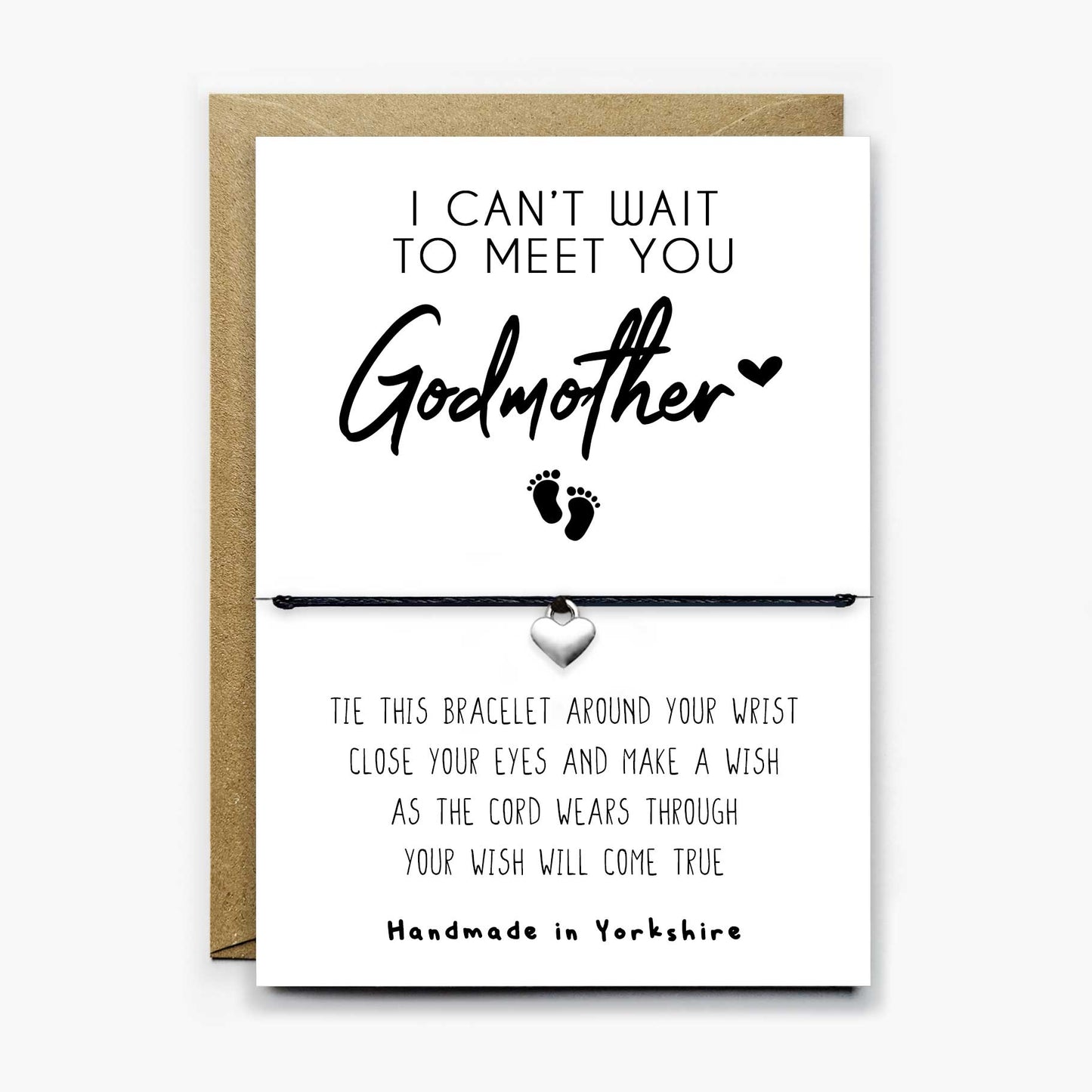 Can't Wait To Meet You Godmother Wish Bracelet