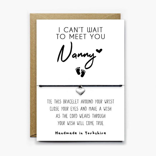 Can't Wait To Meet You Nanny Wish Bracelet